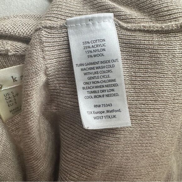 Kaisely Cowl Neck Sweater Dress Tan long sleeve knit size small‎ cotton wool - Picture 3 of 6